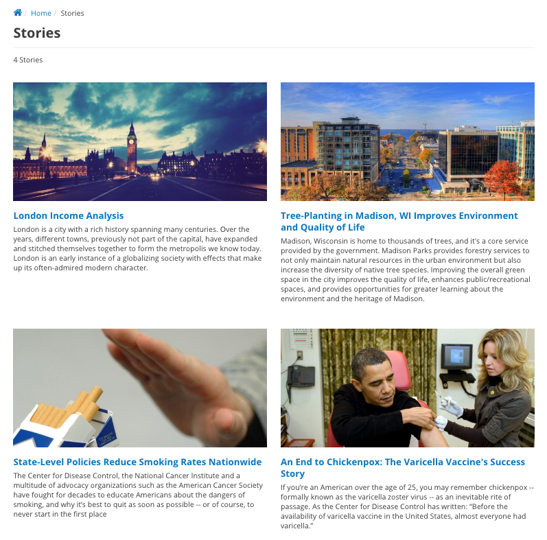 stories page